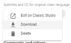 click download to actually download youtube subtitles as text